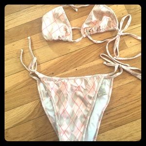 Burberry Pink Tie Back Bikini